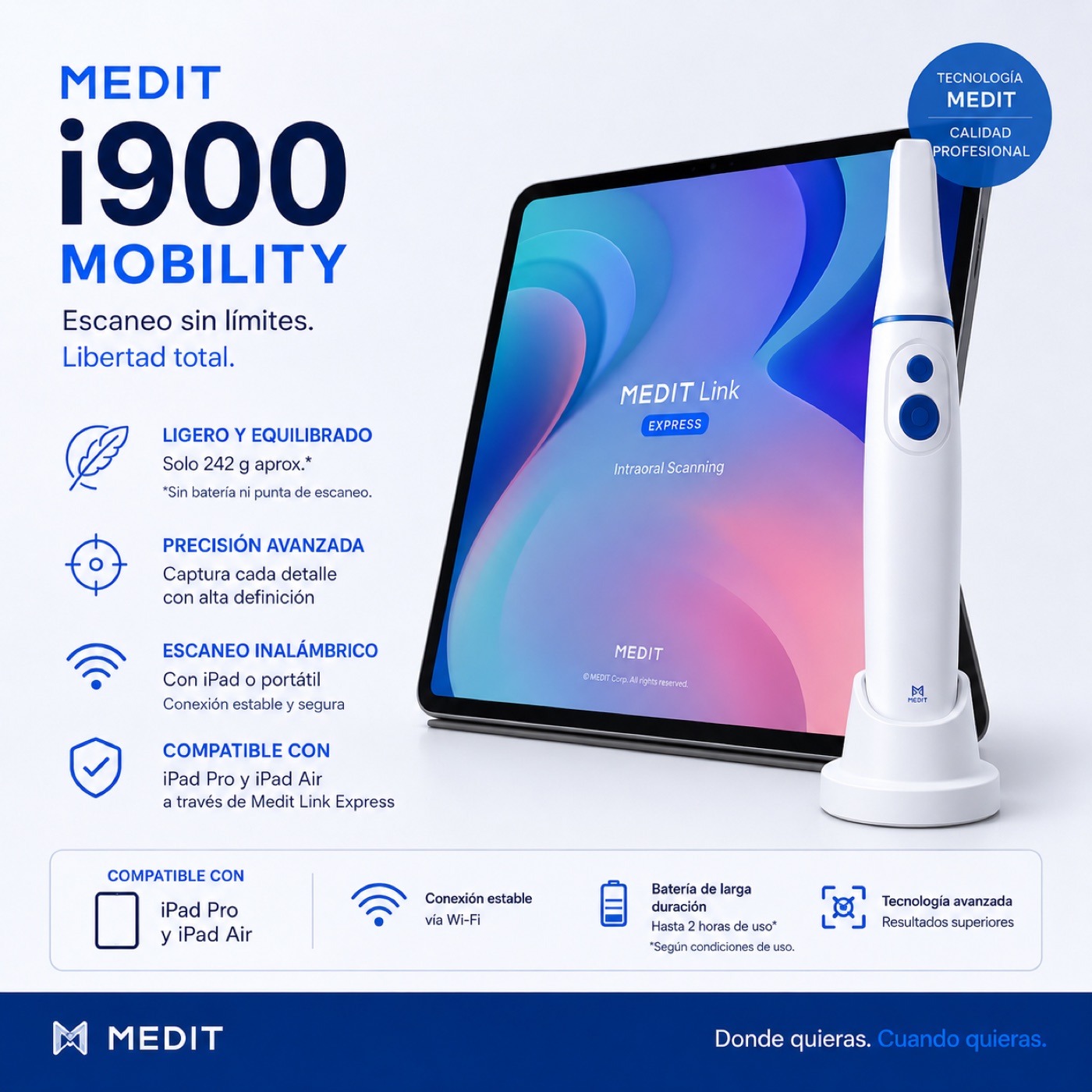 Medit i900 Mobility con iPad